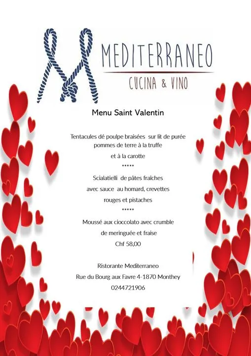 Menu Scialatielli de pâtes fraîches avec sauce au homard, crevettes rouges et pistaches : Mediterraneo