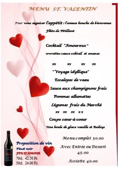 Menu Escalopes de veau, sauce champignons frais, pommes allumettes, légumes frais du marché : Café restaurant du Marché