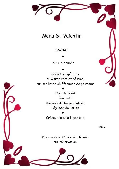Menu Filet de boeuf Vornoff, pommes de terre poêlées, légumes de saison : Auberge Léchelles