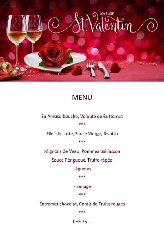 Menu Mignons de veau, pommes paillasson, sauce périgueux, truffe râpée : Grotto 04