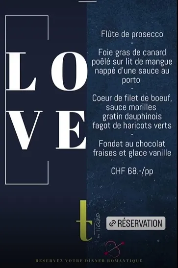 Menu Coeur de filet de boeuf, sauce morilles gratin dauphinois fagot de haricots verts : Le Ticino