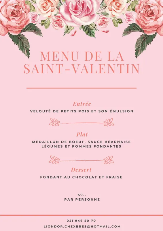 Menu Médaillon de boeuf, sauce béarnaise, légumes et pommes fondantes : Lion d'Or