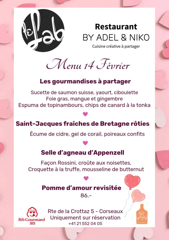 Menu Selle d'agneau d'Appenzell, façon Rossini, croûte aux noisettes, croquette à la truffe, mousseline de butternut : Le Lab by Adel & Niko