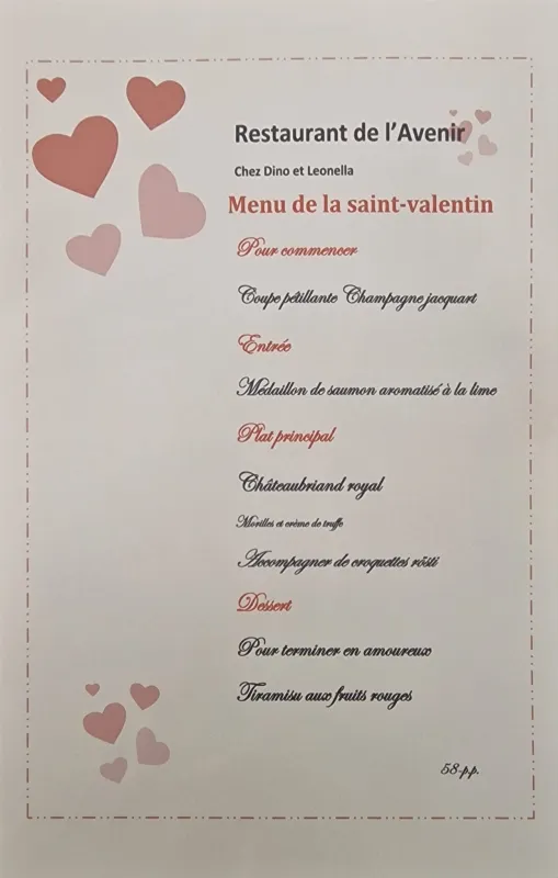 Menu Châteaubriand royal, morilles à la crème de truffe, accompagné de croquettes rôties : Restaurant de l'Avenir