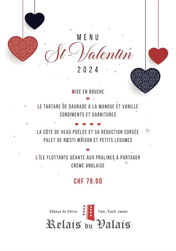 Menu La côte de veau poêlée et sa réduction corsée, palet de rösti maison et petits légumes : Relais du Valais