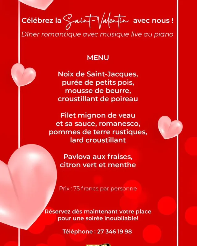 Menu Filet mignon de veau et sa sauce, romanesco, pommes de terre rustiques, lard croustillant : CN Restaurant