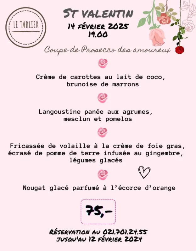 Menu Fricassée de volaille à la crème de foie gras, écrasé de pomme de terre infusée au gingembre, légumes glacés : Le Tablier