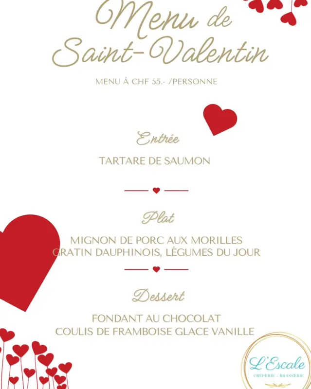 Menu Mignon de porc aux morilles, gratin dauphinois, légumes du jour : Crêperie l’Escale