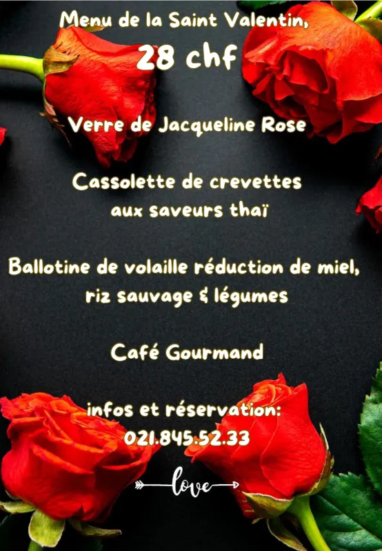 Menu Ballotine de volaille, réduction de miel, riz sauvage et légumes : Hôtel de Ville du Sentier