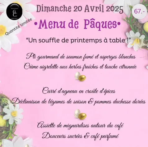 Menu Carré d’agneau en croûte d’épices, déclinaison de légumes de saison et pommes duchesse dorées : Restaurant Golf Aigle