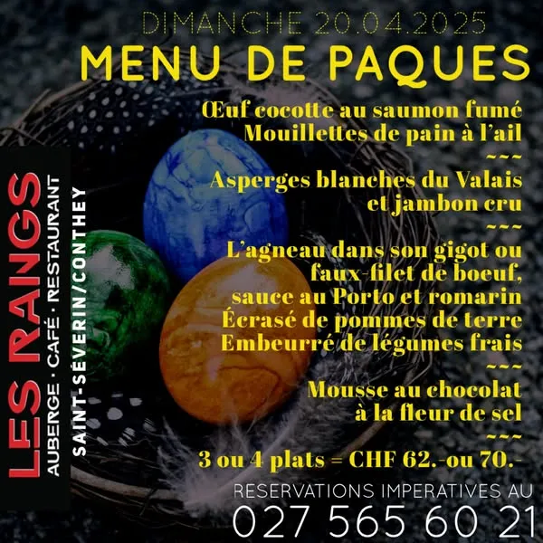 Menu Gigot d’agneau, sauce au Porto et romarin, écrasé de pommes de terre, embeurrée de légumes frais : Auberge restaurant Les Rangs