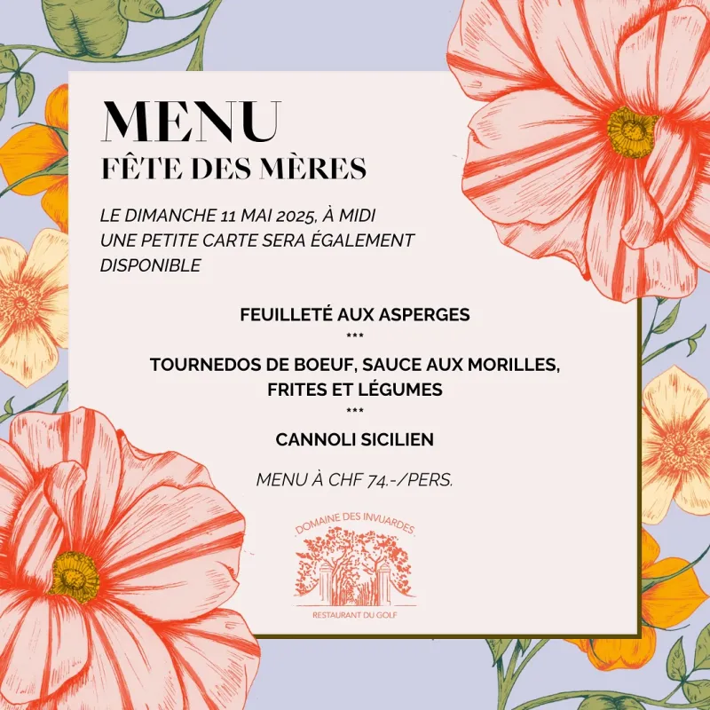 Menu Tournedos de bœuf, sauce aux morilles, frites et légumes : Restaurant du golf de Payerne