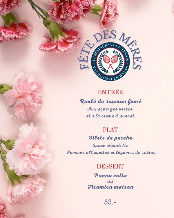 Menu Filets de perche, sauce ciboulette, pommes allumettes et légumes de saison : Restaurant du Tennis Yverdon