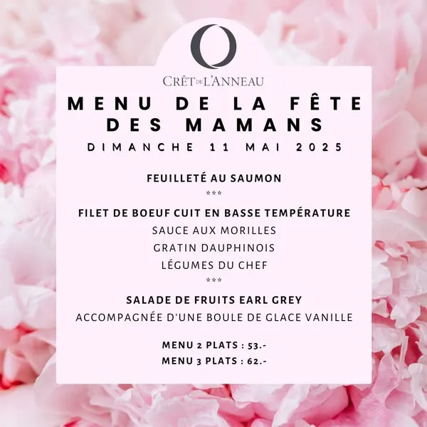Menu Filet de bœuf cuit en basse température, sauce aux morilles, gratin dauphinois, légumes du chef : Crêt de l'Anneau
