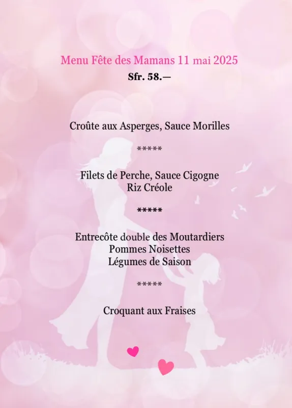 Menu Entrecôte double des Moutardiers, pommes noisettes, légumes de saison : Restaurant de la Cigogne