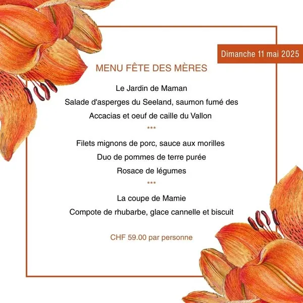 Menu Filets mignons de porc, sauce aux morilles, duo de pommes de terre purée, rosace de légumes : Hôtel restaurant de l'Aigle