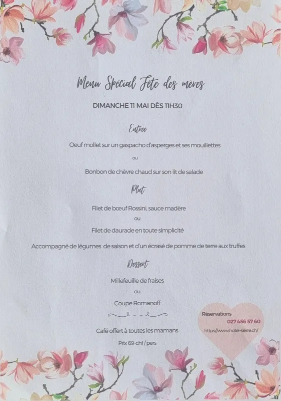Menu Filet de bœuf rossini, sauce madère, accompagné de légumes de saison et d’un écrasé de pomme de terre aux truffes : Hôtel de la Poste Sierre