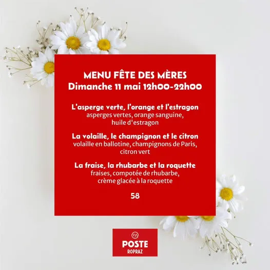 Menu La volaille, le champignon et le citron : La Poste-Ropraz