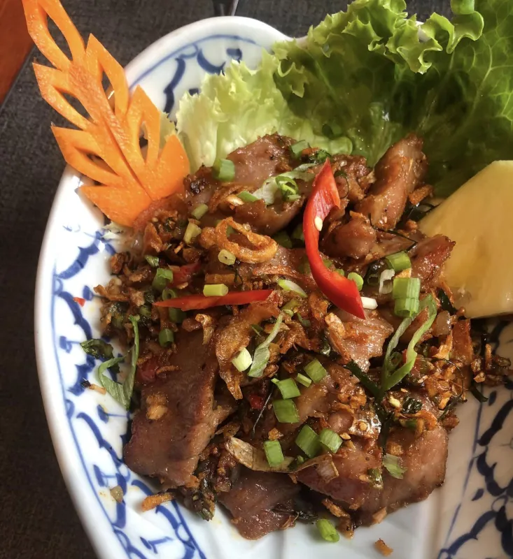 Porc aux épices Thaïes frits