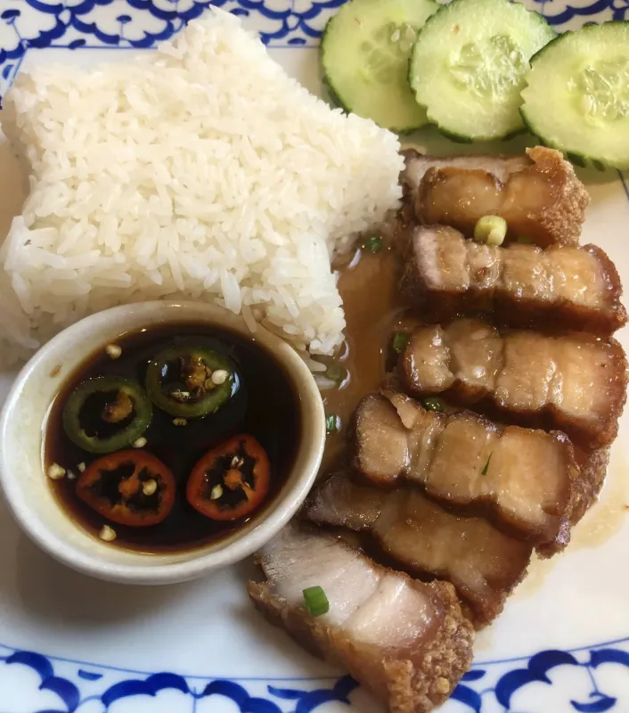Porc croustillant dark sauce