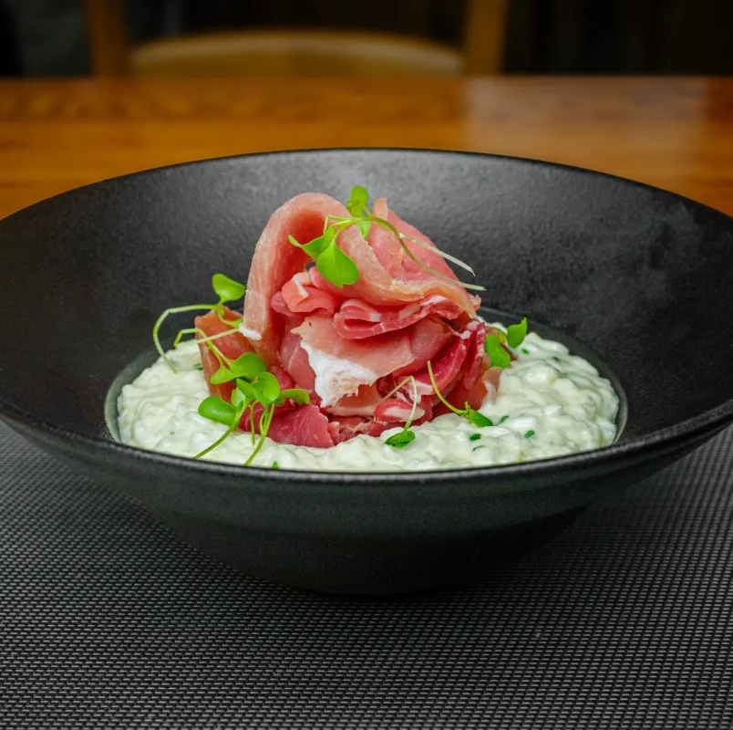 Risotto au jambon de parme